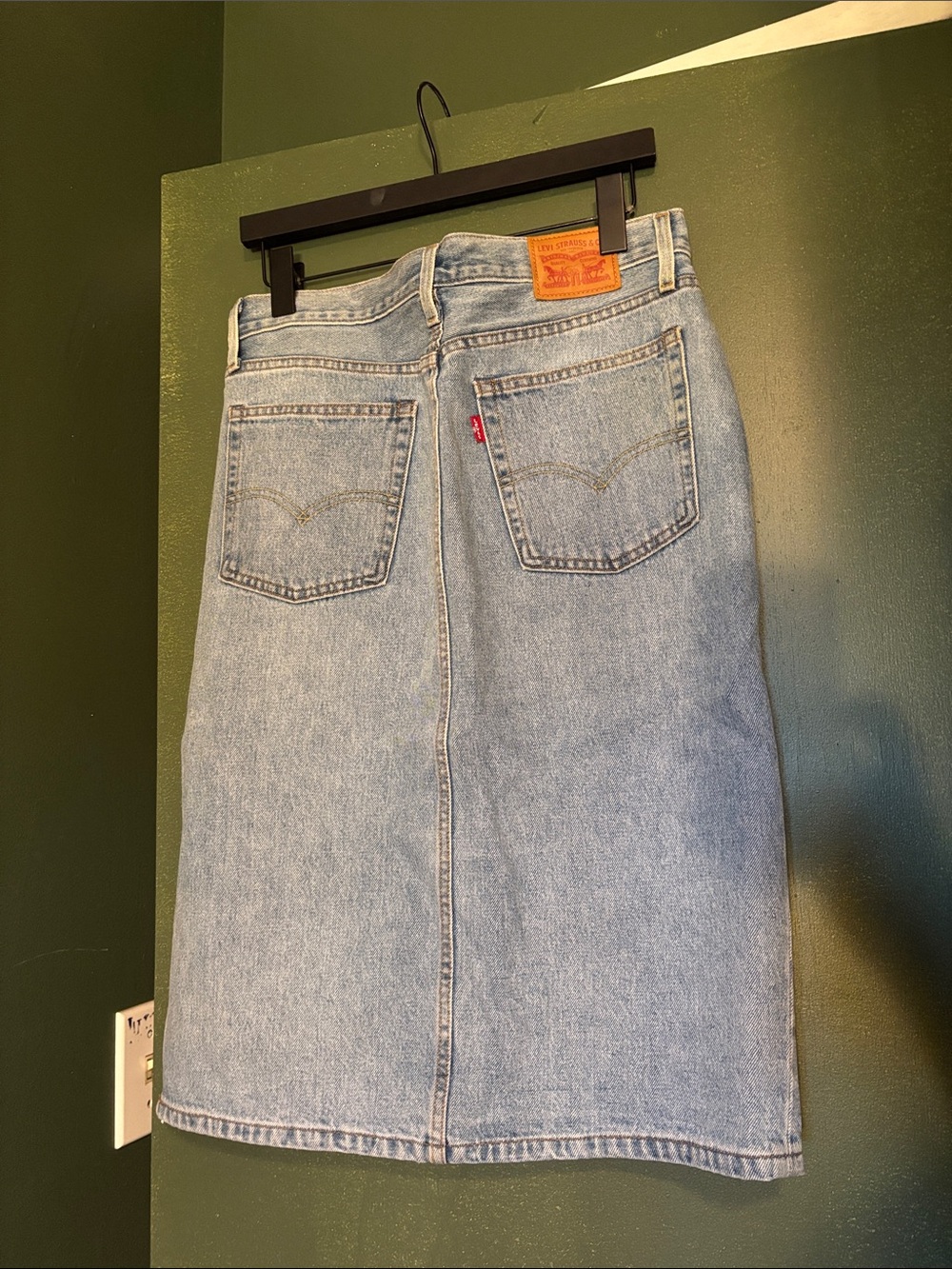Levi's Light Blue Denim Midi Skirt - Picture 2 of 4